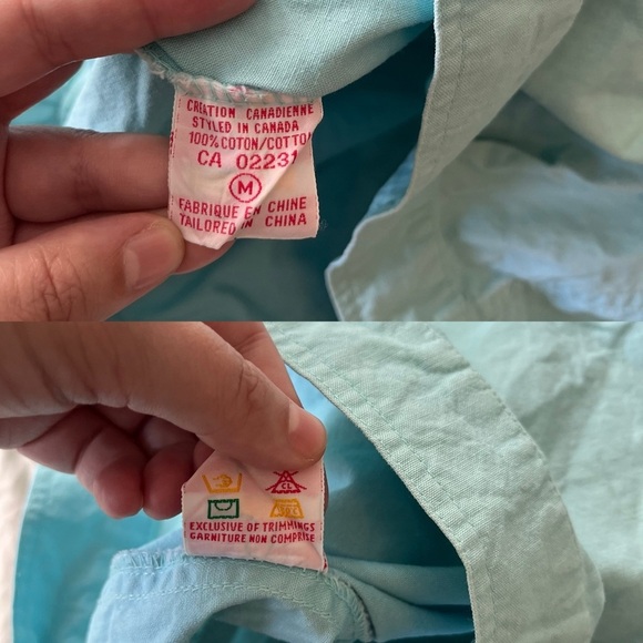 Vintage Cotton 90s Utility Bomber Jacket M Aqua - Picture 15 of 15